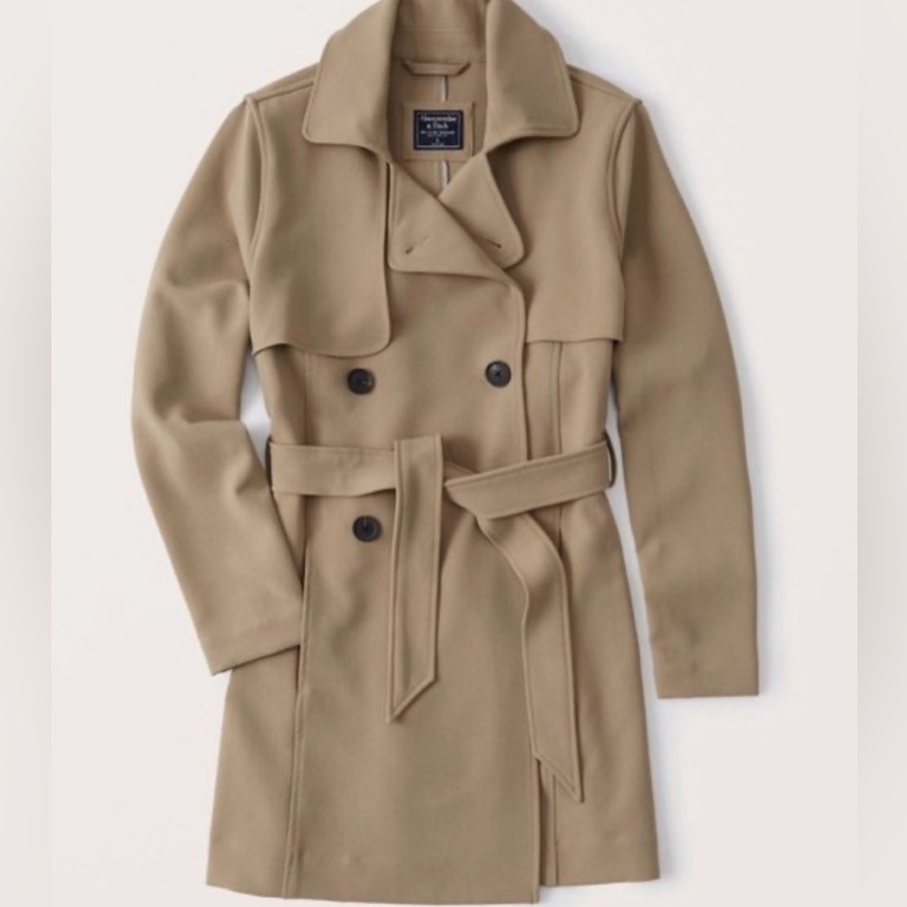 Abercrombie & Fitch Classic Beige Trench Coat - Picture 2 of 7